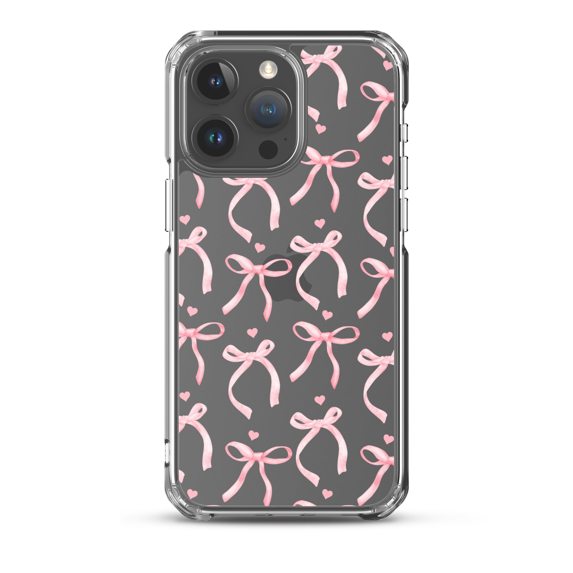 Blushing Bow Clear iPhone Case
