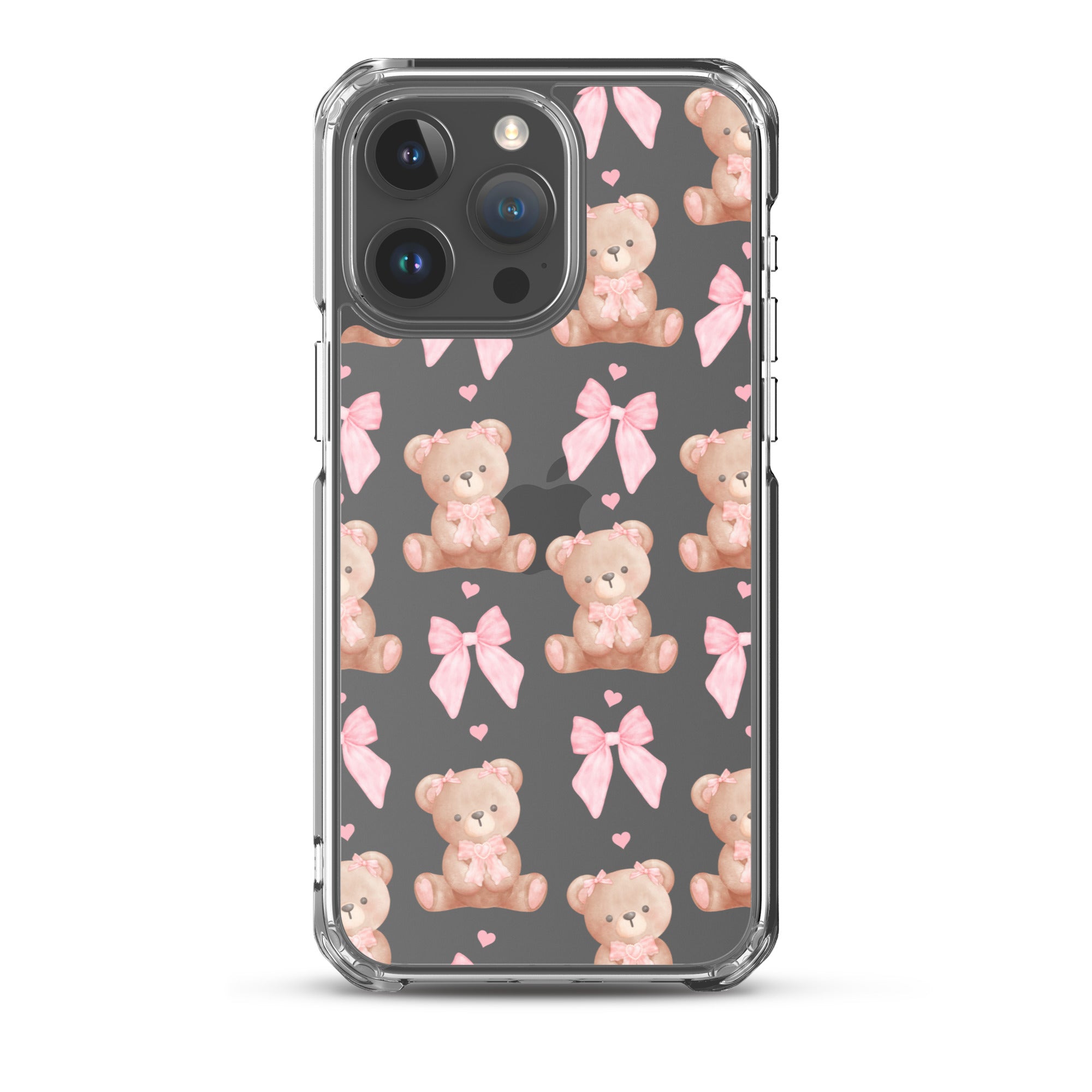 Bows & Bears Clear iPhone Case