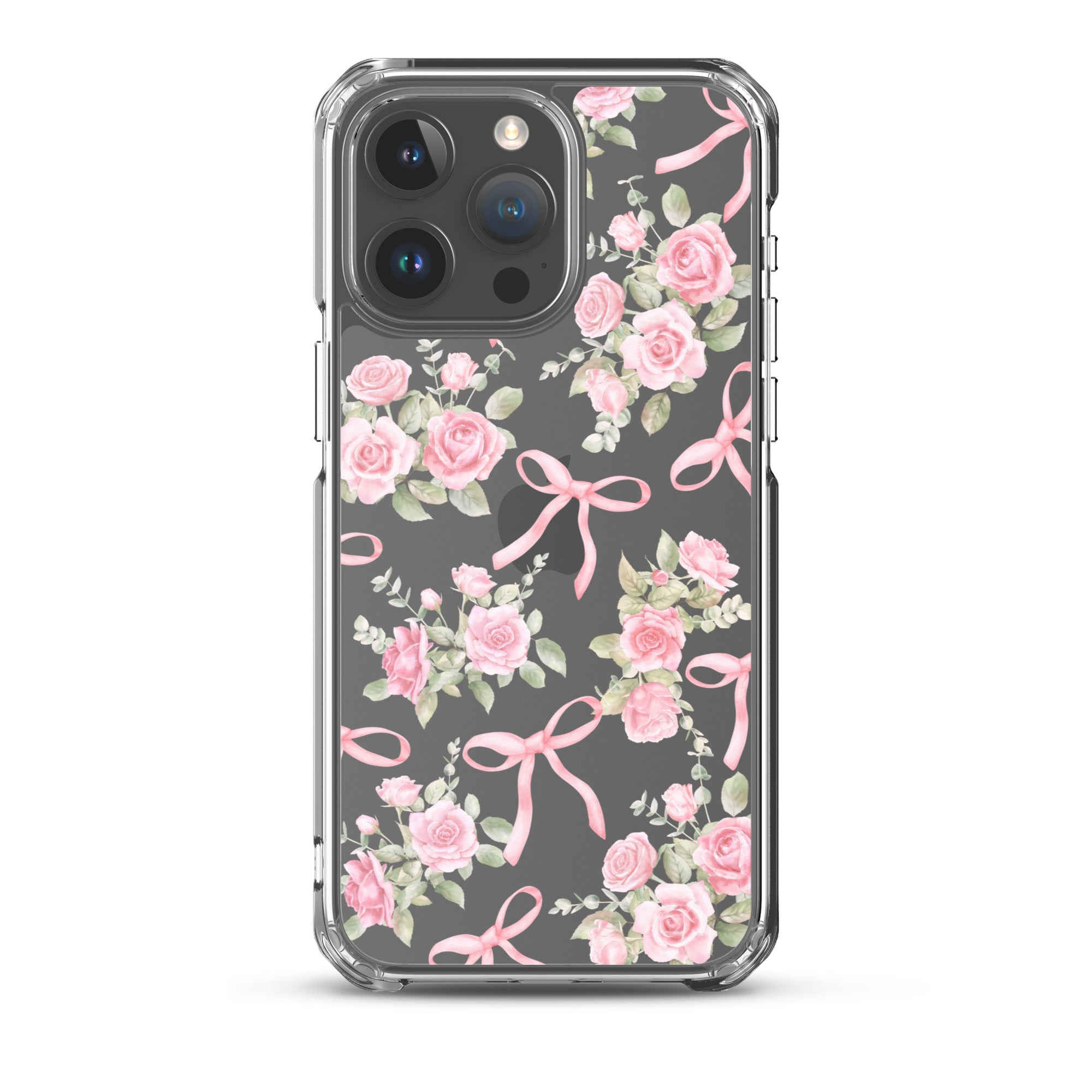 Bows & Roses Clear iPhone Case