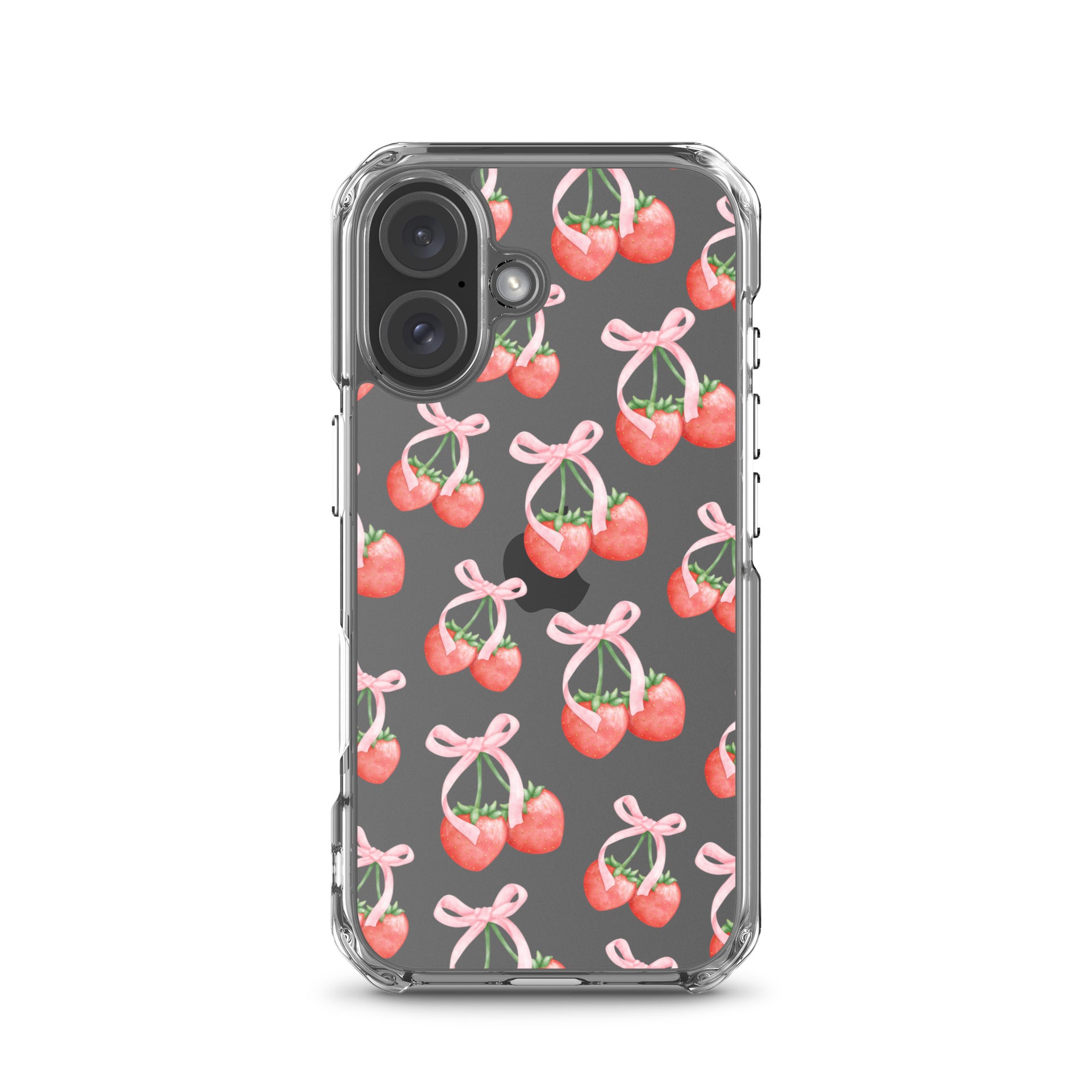 Sweet Strawberries Clear iPhone Case