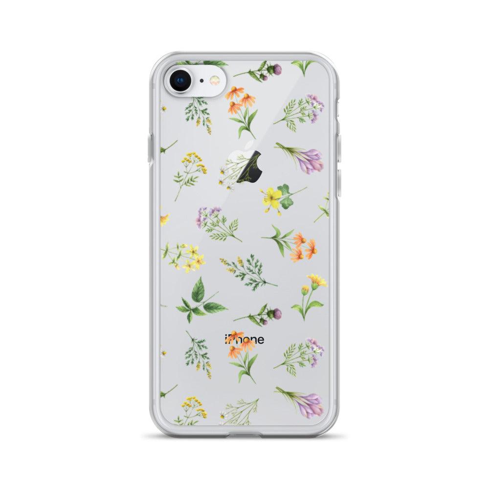 Floral Rain Clear iPhone Case iPhone 7/8