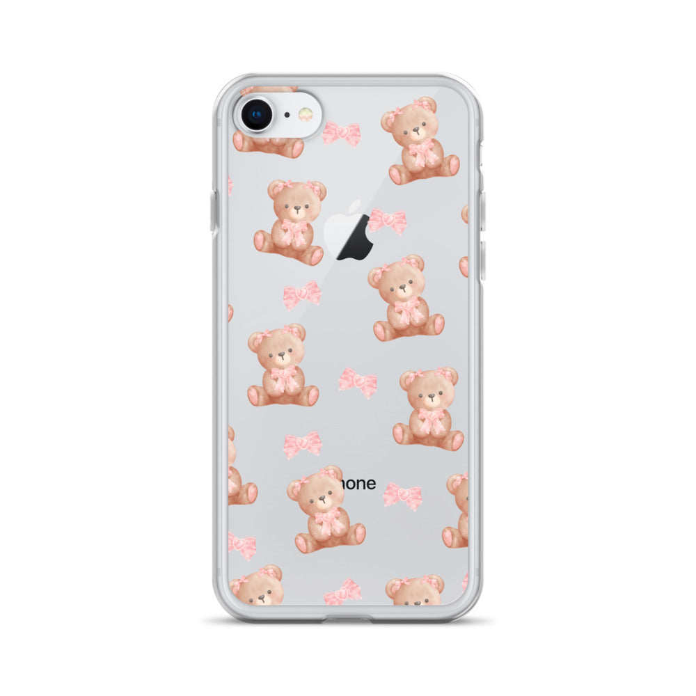 Bow Bear Clear iPhone Case