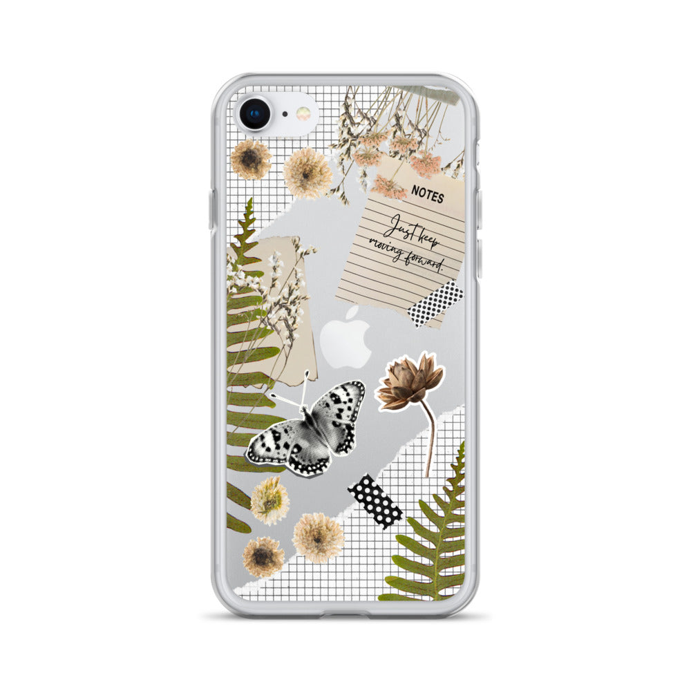 Boho Collage Clear iPhone Case iPhone SE