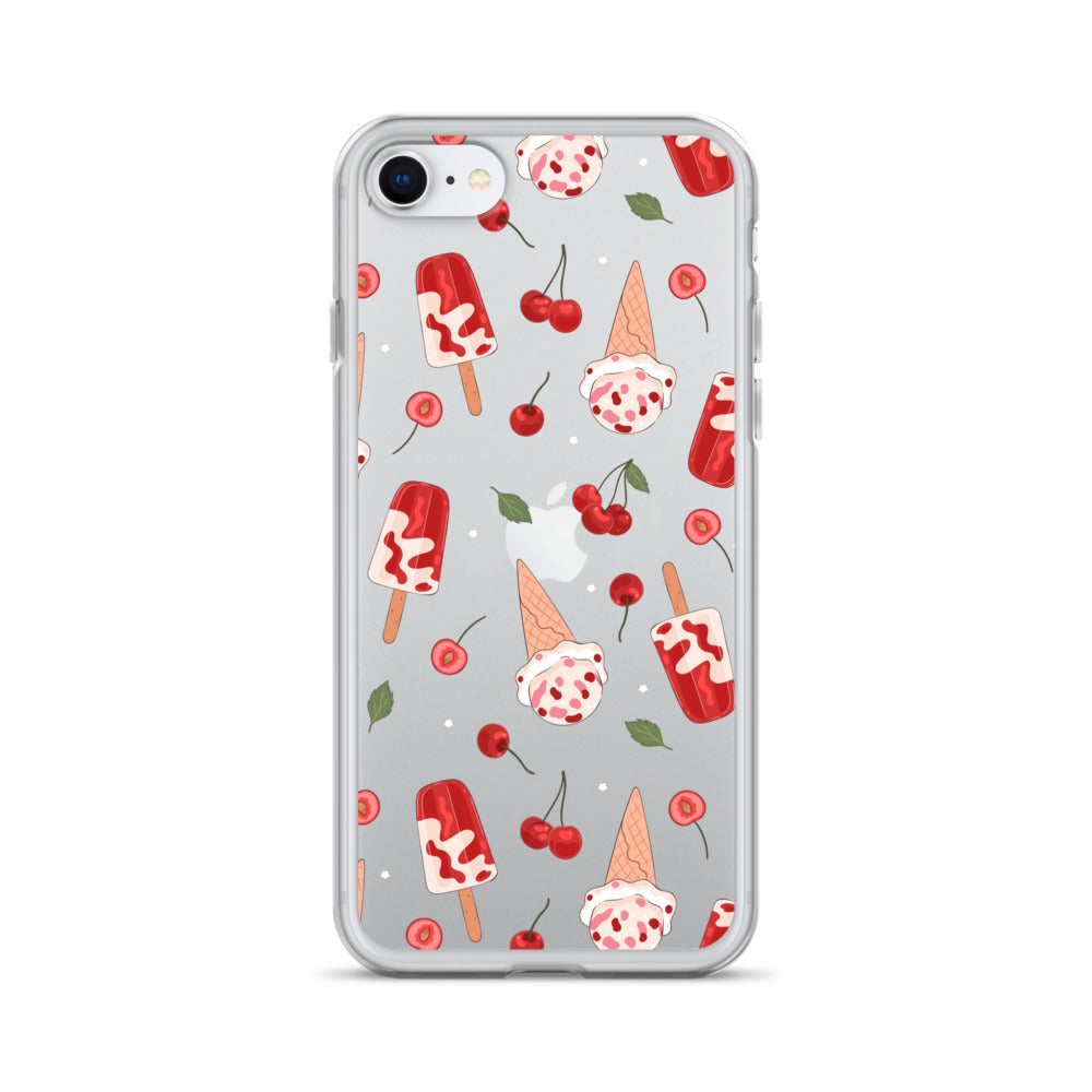 Cherry Ice Cream Clear iPhone Case iPhone SE