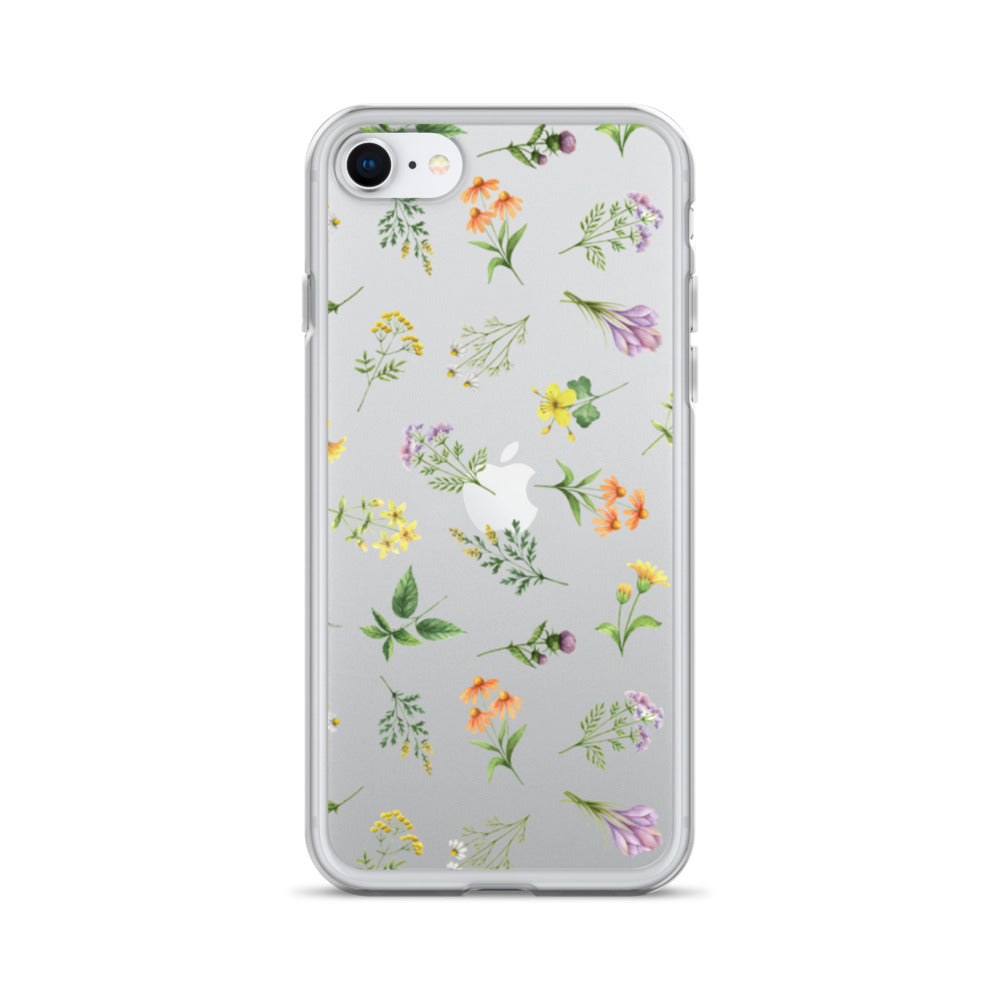 Floral Rain Clear iPhone Case iPhone SE