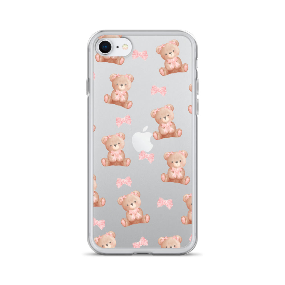 Bow Bear Clear iPhone Case