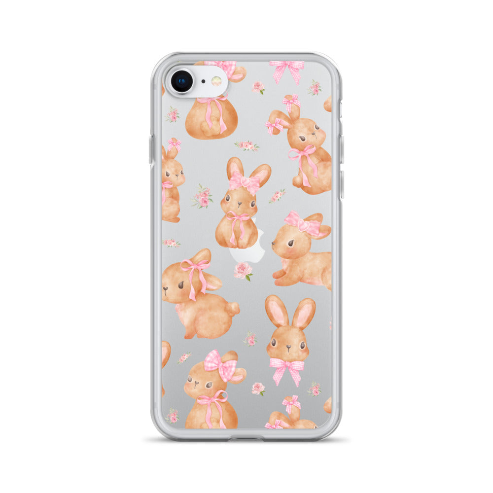 Bow Bunny Clear iPhone Case