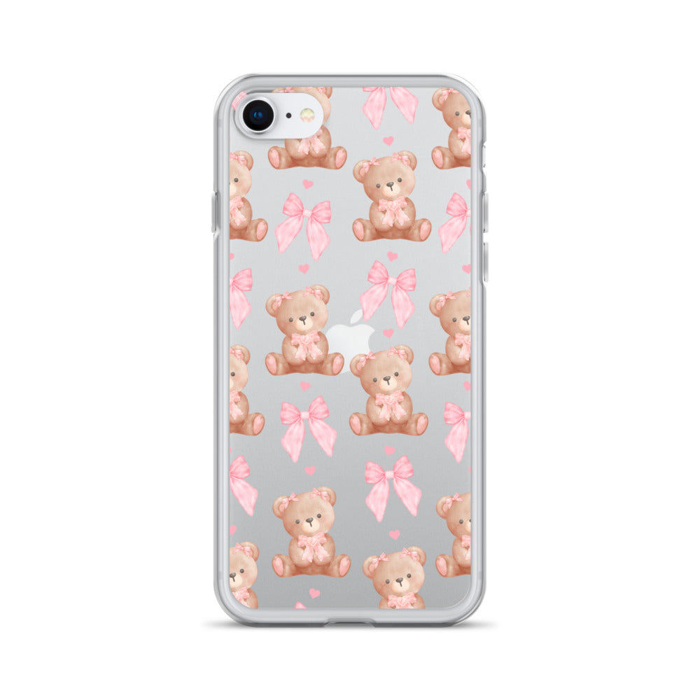 Bows & Bears Clear iPhone Case