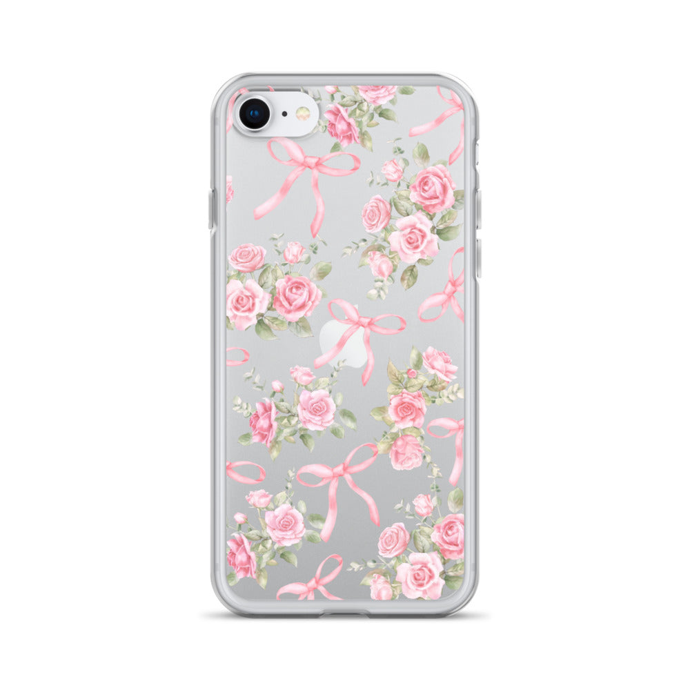 Bows & Roses Clear iPhone Case