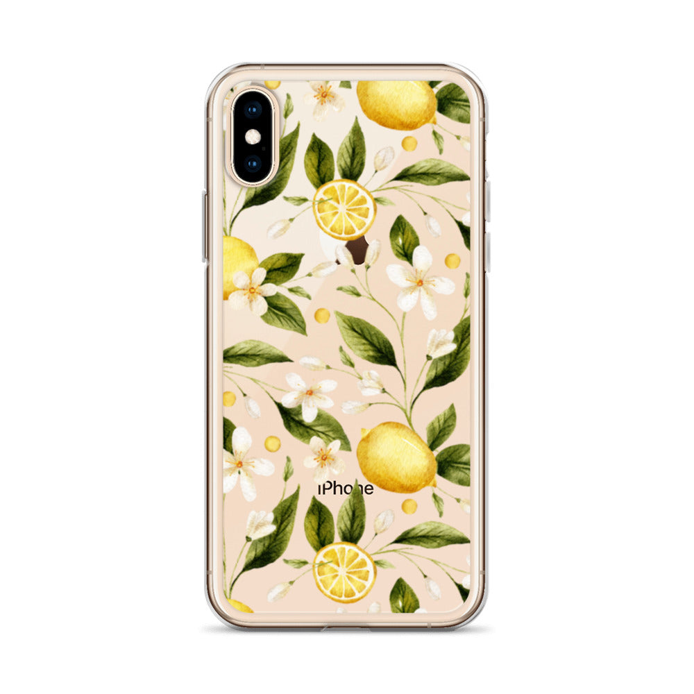 Lemon Garden Clear iPhone Case