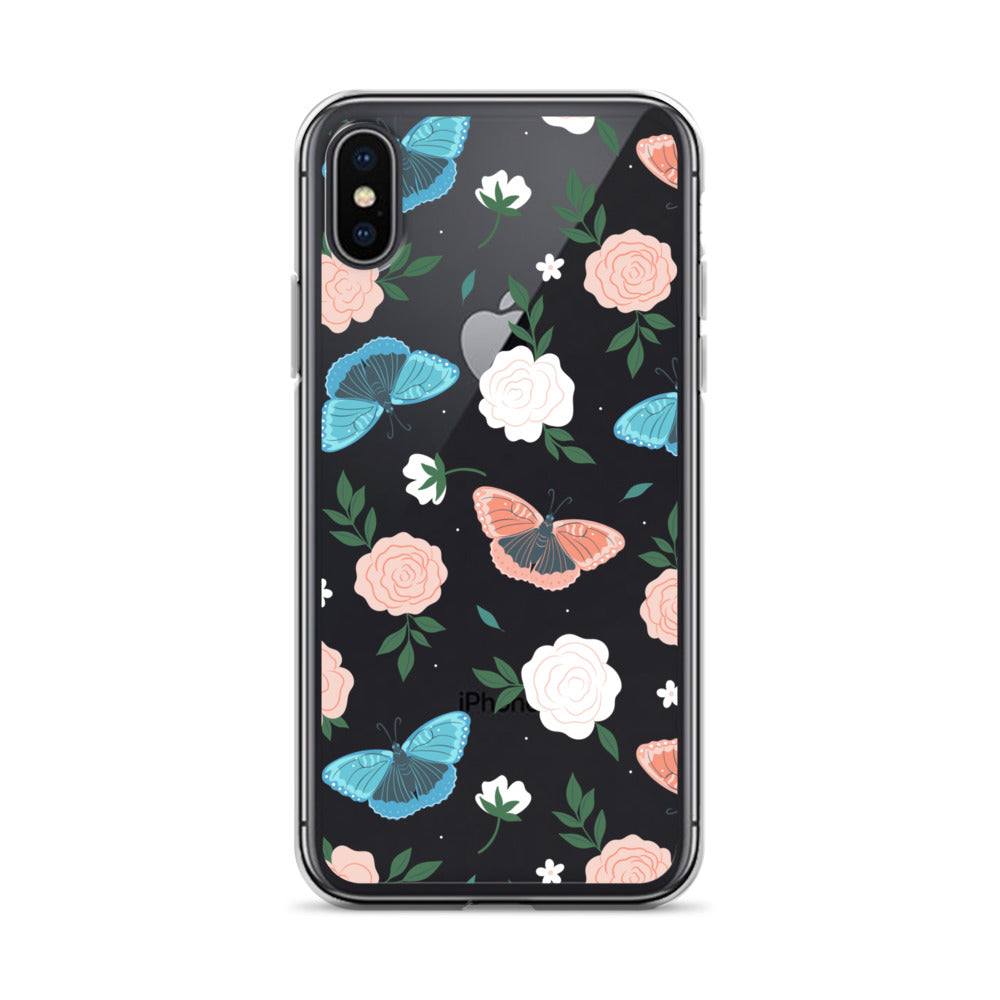 White Blossom Clear iPhone Case