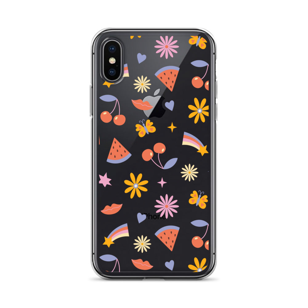 Summer Vibes Clear iPhone Case