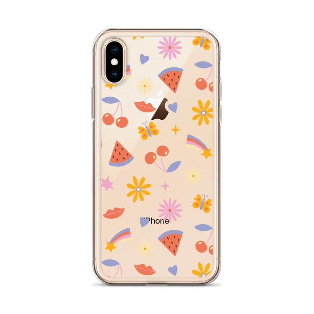 Summer Vibes Clear iPhone Case