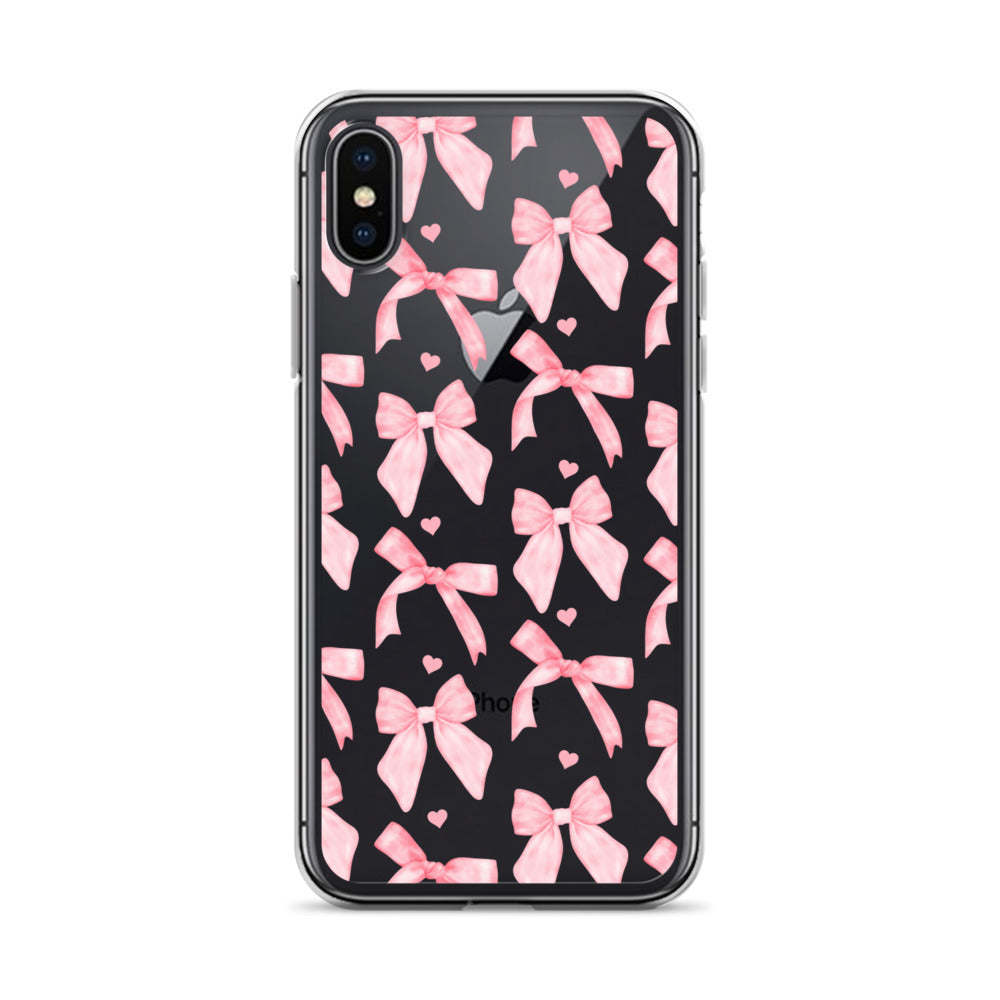 Flirty Bows Clear iPhone Case