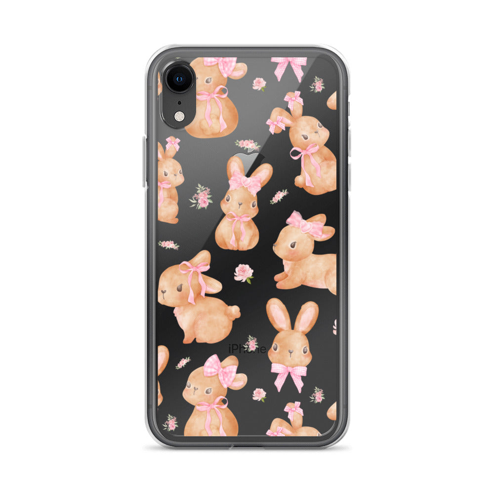 Bow Bunny Clear iPhone Case