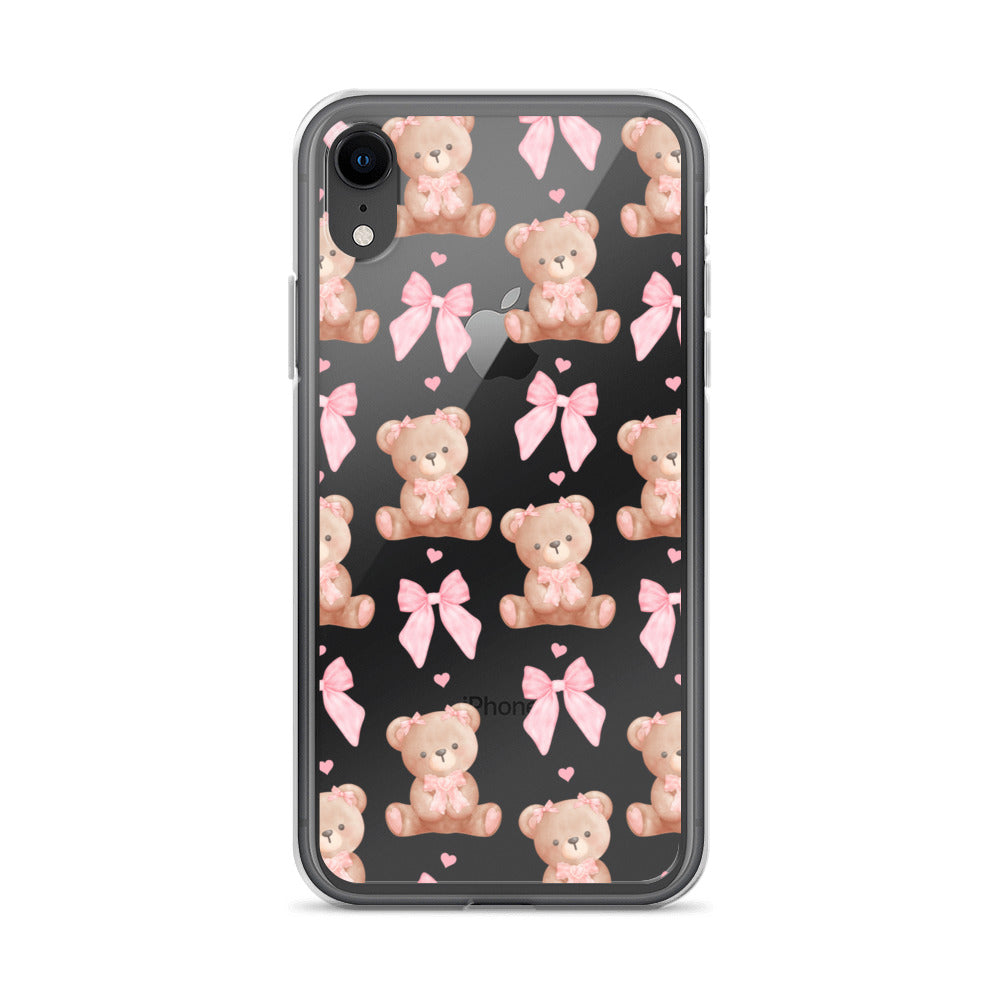Bows & Bears Clear iPhone Case