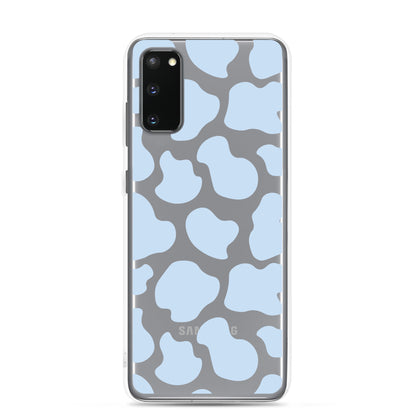 Blue Cow Clear Samsung Case
