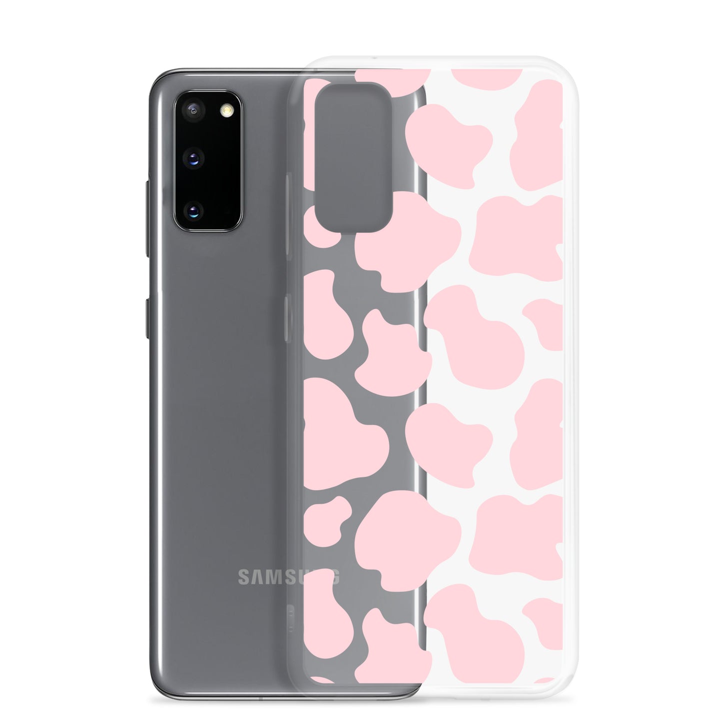 Pink Cow Clear Samsung Case
