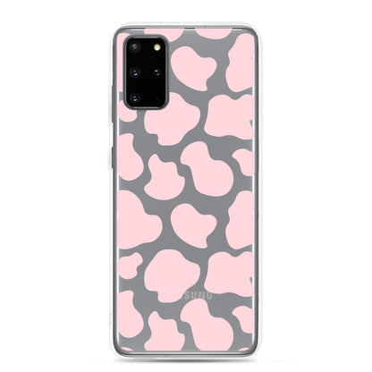 Pink Cow Clear Samsung Case
