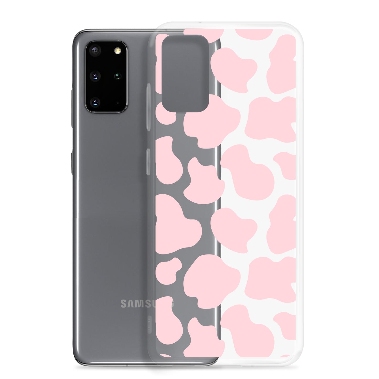Pink Cow Clear Samsung Case