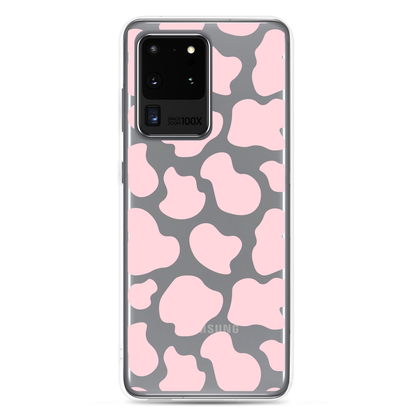 Pink Cow Clear Samsung Case