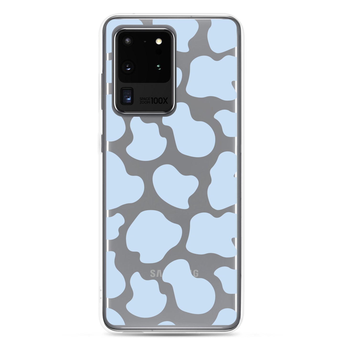 Blue Cow Clear Samsung Case