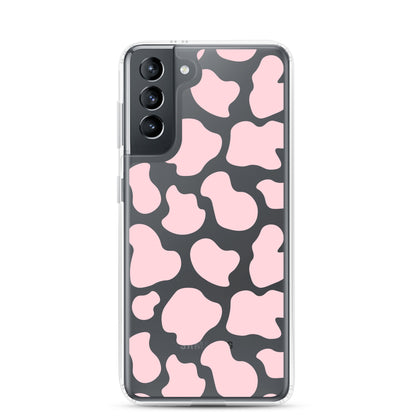 Pink Cow Clear Samsung Case