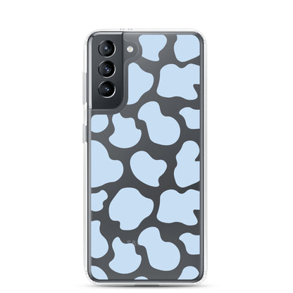 Blue Cow Clear Samsung Case