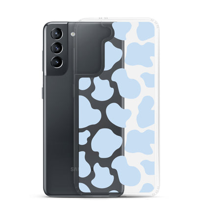 Blue Cow Clear Samsung Case