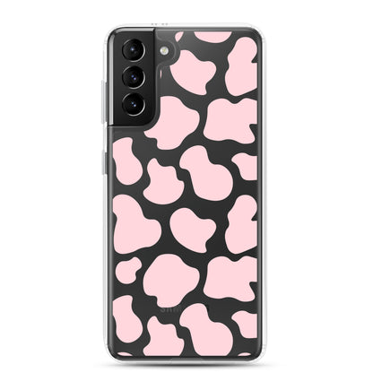 Pink Cow Clear Samsung Case