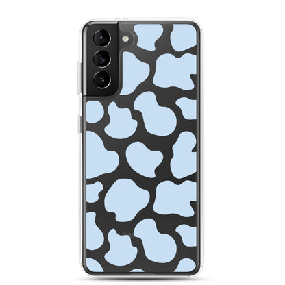 Blue Cow Clear Samsung Case