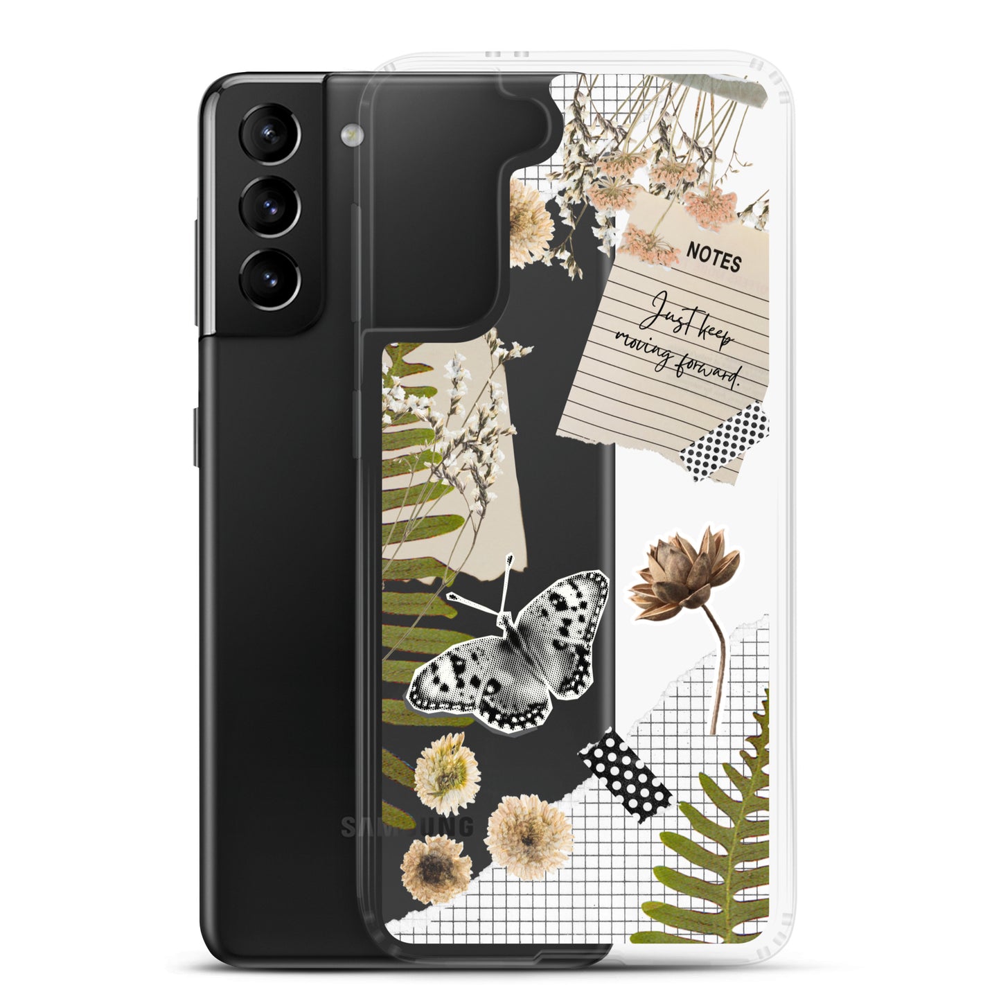 Boho Collage Clear Samsung Case