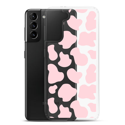Pink Cow Clear Samsung Case