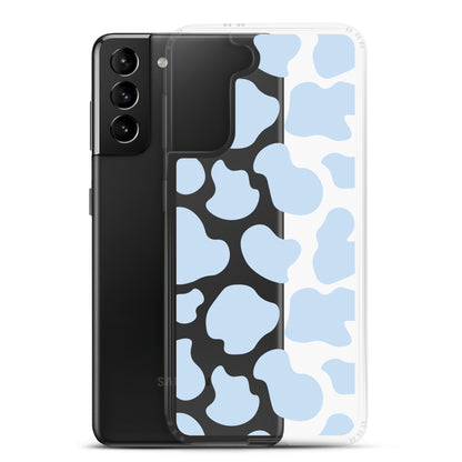 Blue Cow Clear Samsung Case