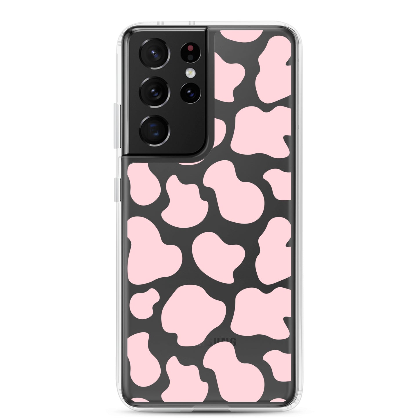 Pink Cow Clear Samsung Case