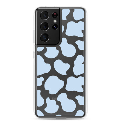 Blue Cow Clear Samsung Case