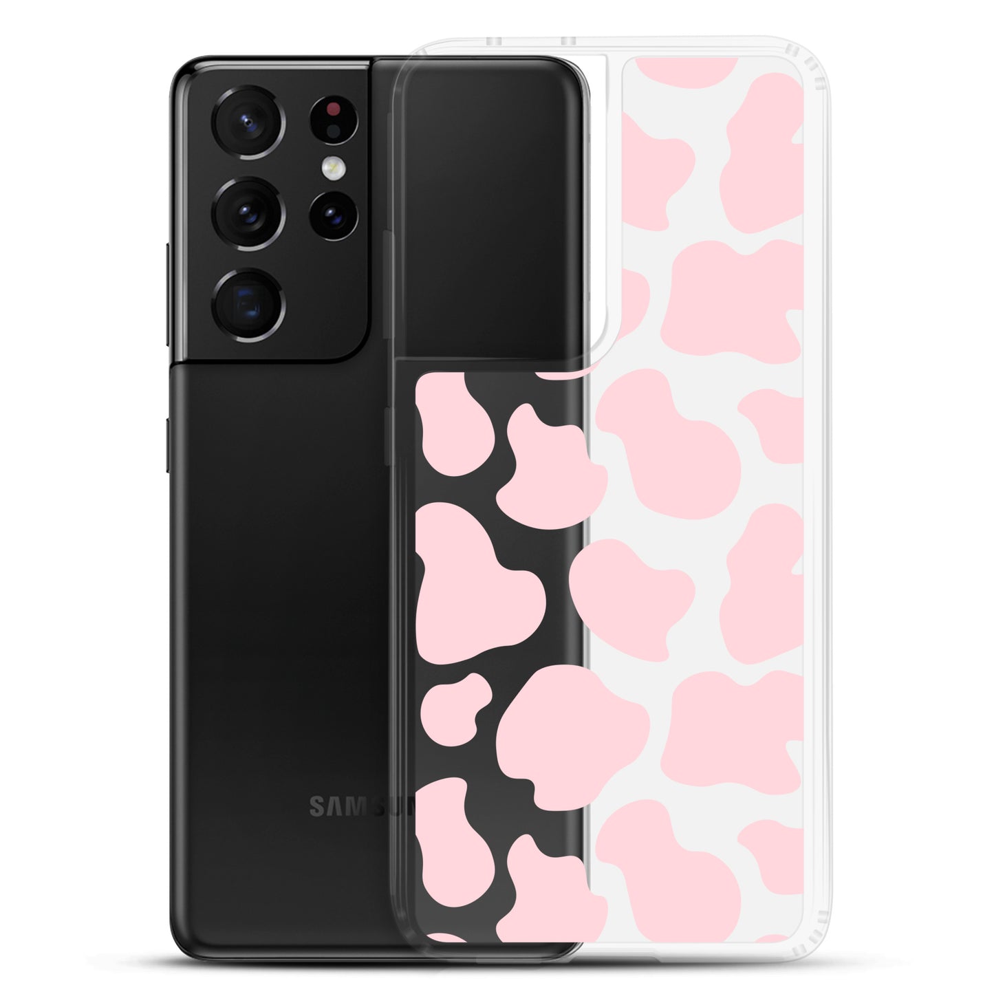 Pink Cow Clear Samsung Case