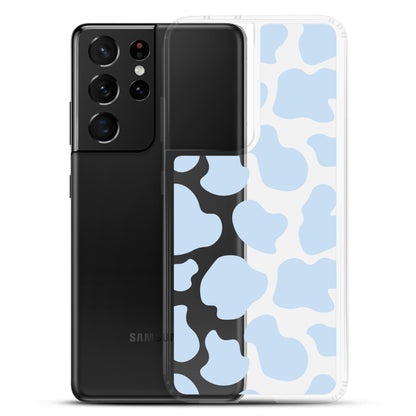 Blue Cow Clear Samsung Case