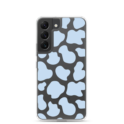 Blue Cow Clear Samsung Case