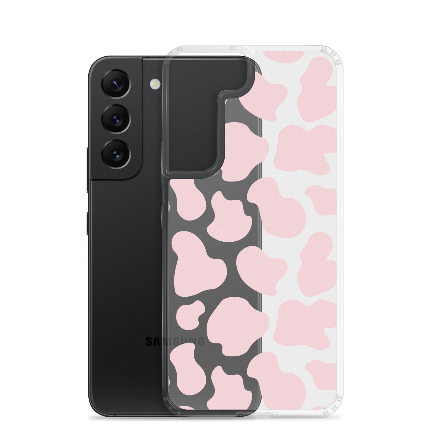 Pink Cow Clear Samsung Case