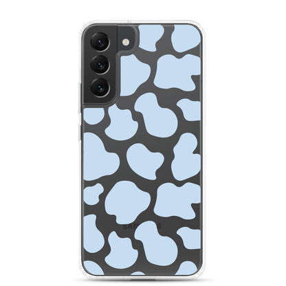 Blue Cow Clear Samsung Case
