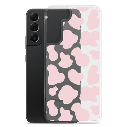 Pink Cow Clear Samsung Case