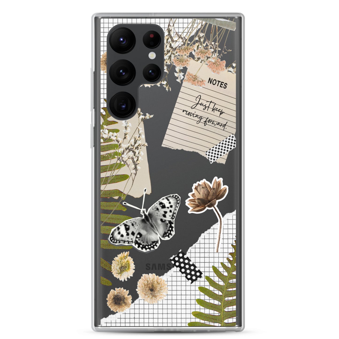 Boho Collage Clear Samsung Case