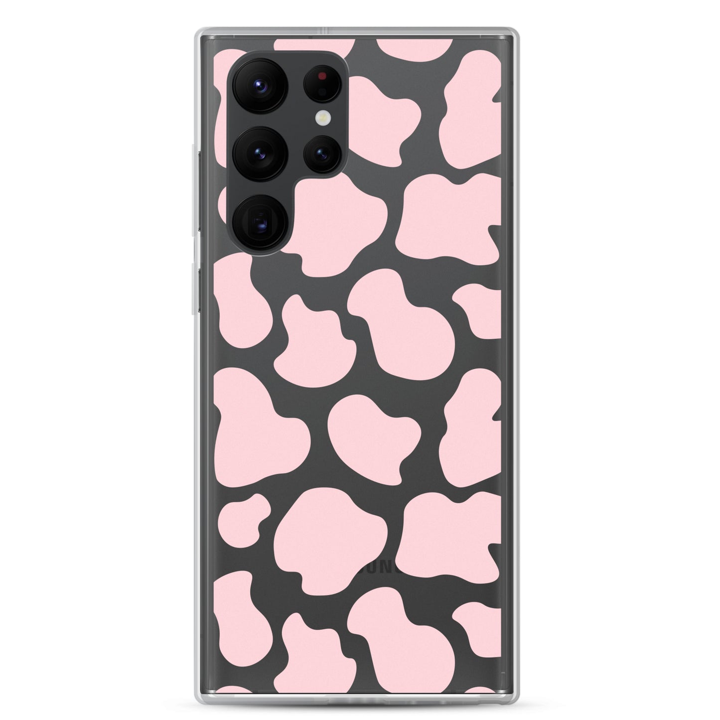 Pink Cow Clear Samsung Case