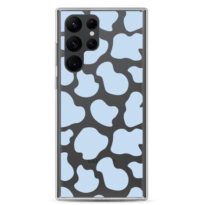 Blue Cow Clear Samsung Case