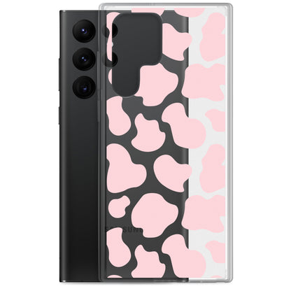 Pink Cow Clear Samsung Case