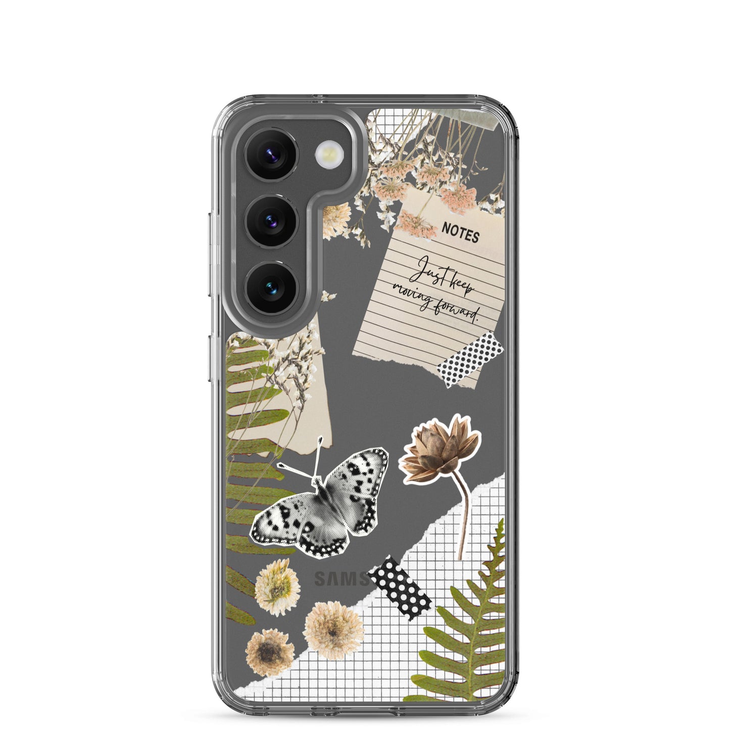 Boho Collage Clear Samsung Case