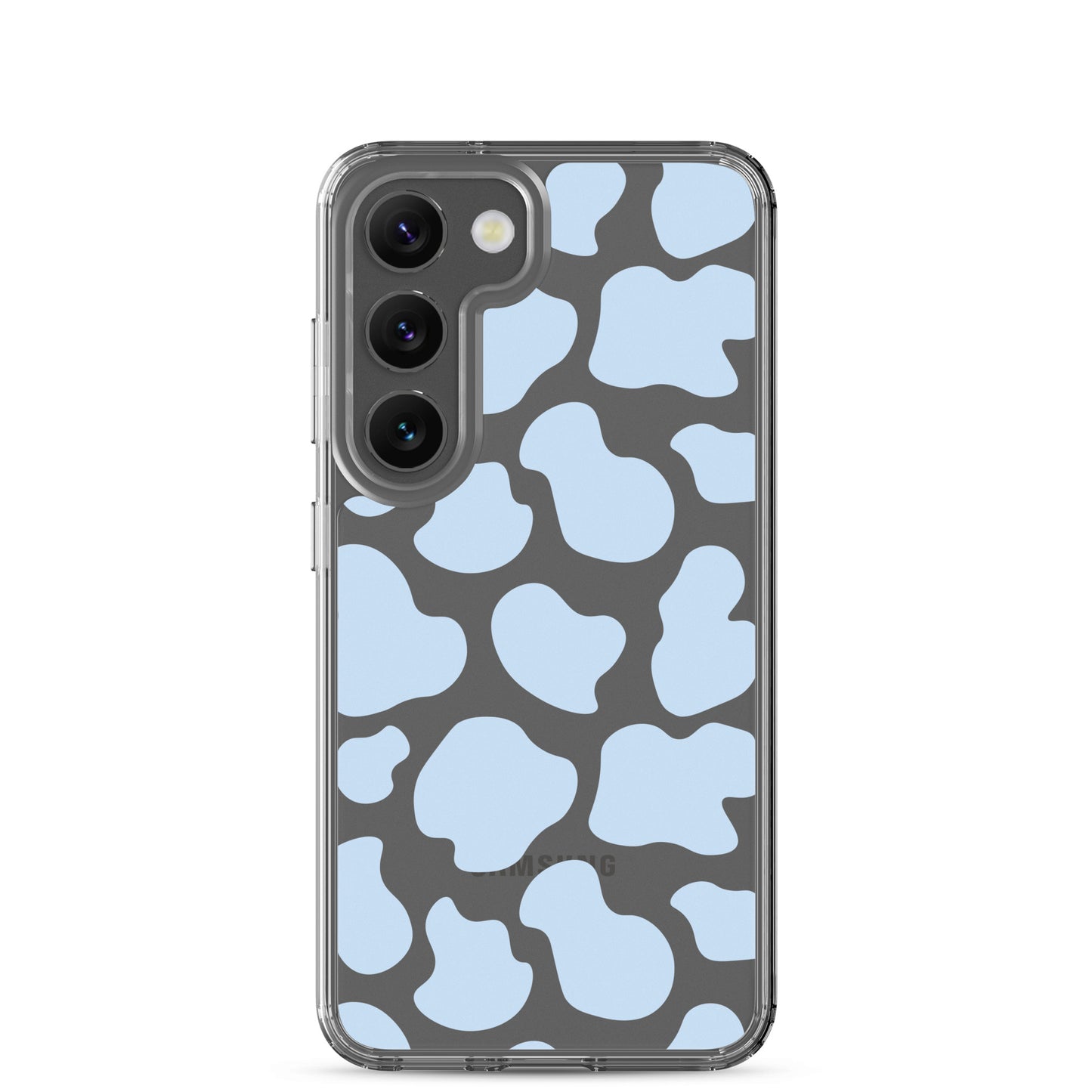 Blue Cow Clear Samsung Case