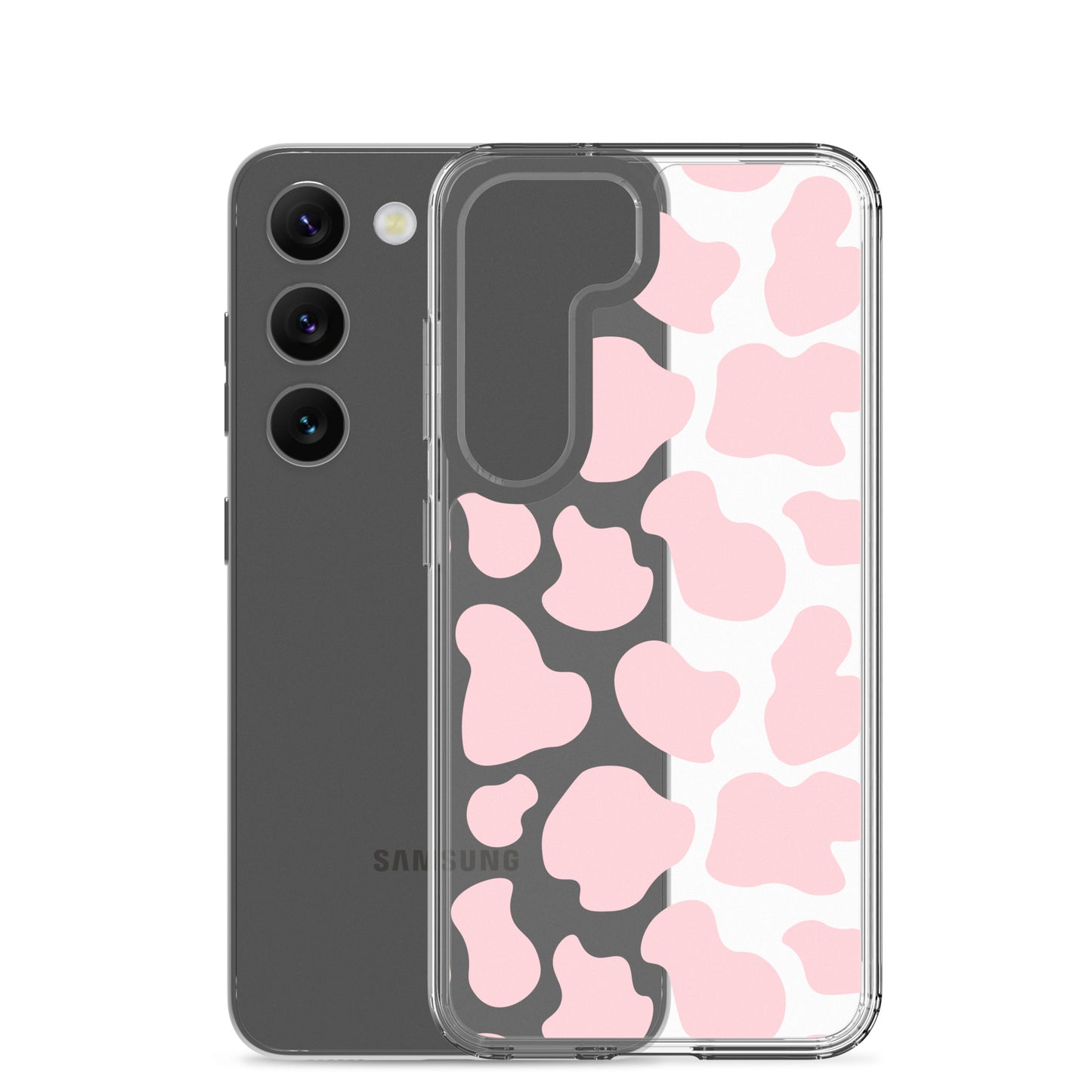 Pink Cow Clear Samsung Case