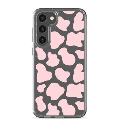 Pink Cow Clear Samsung Case